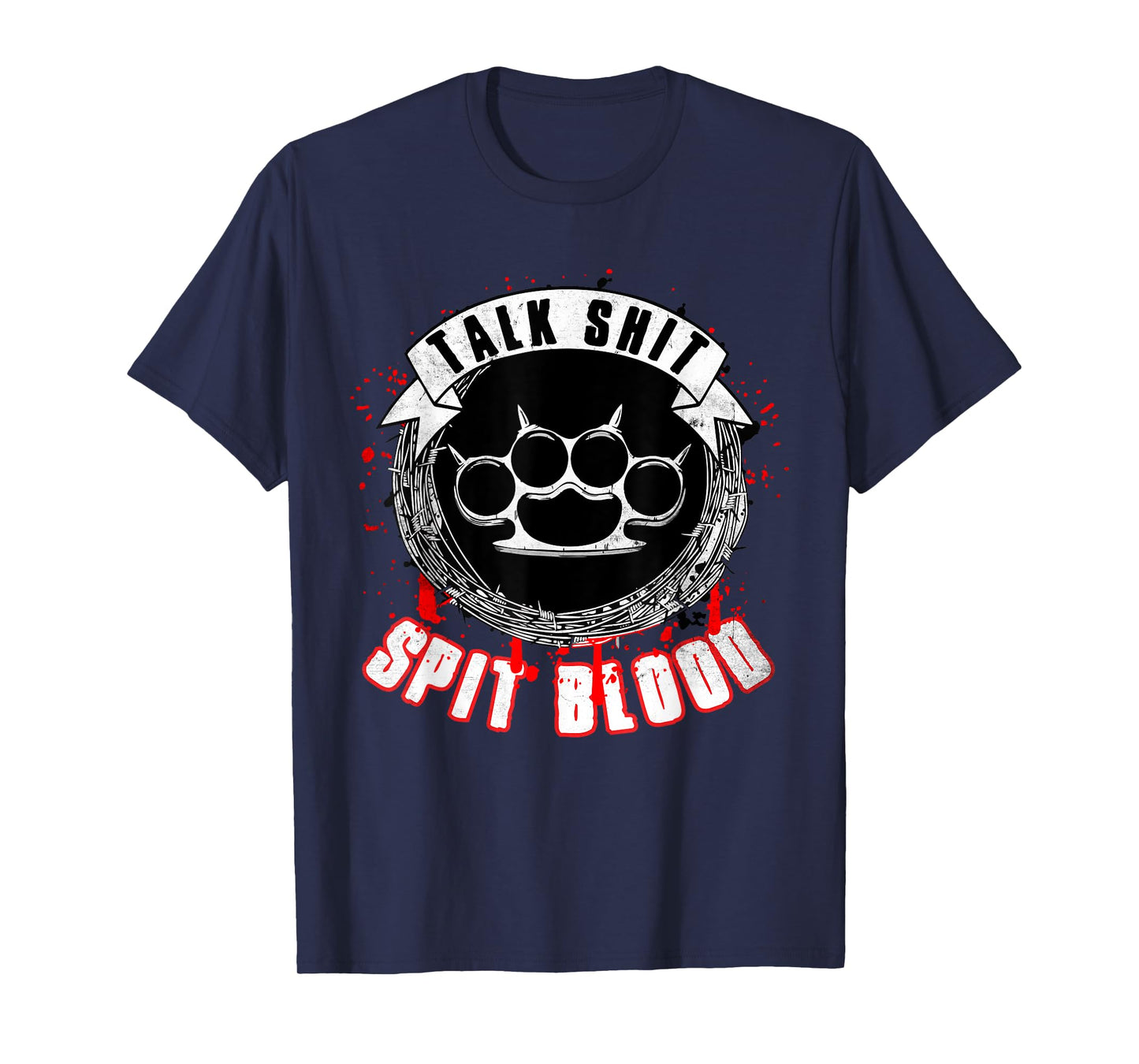 Talk Bullshit Spit Blood Biker T-Shirt