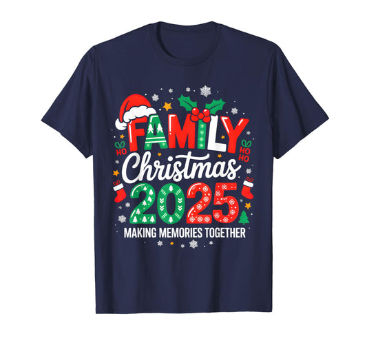 Family Christmas 2025 Squad Santa Elf Xmas Matching Costume T-Shirt