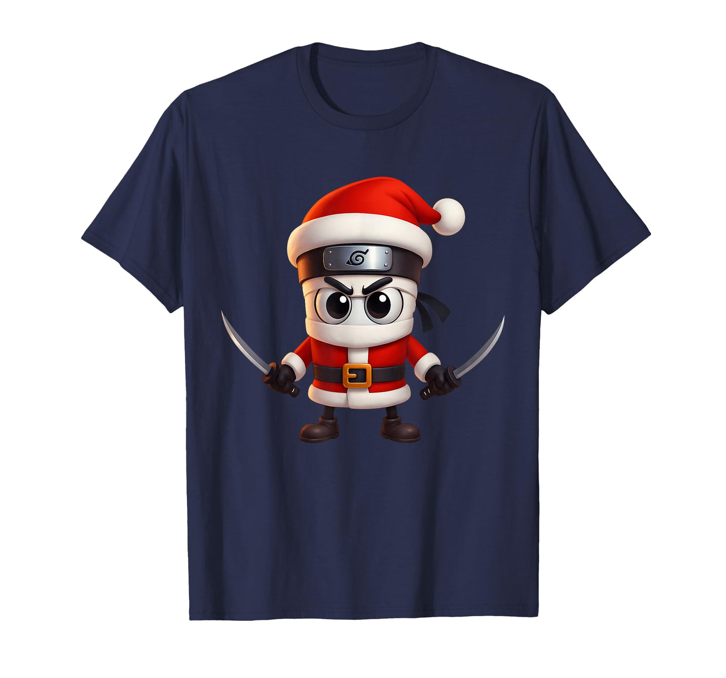 Kawaii Kid Brainrot Christmas Costume Santa Claus Cappuccino T-Shirt