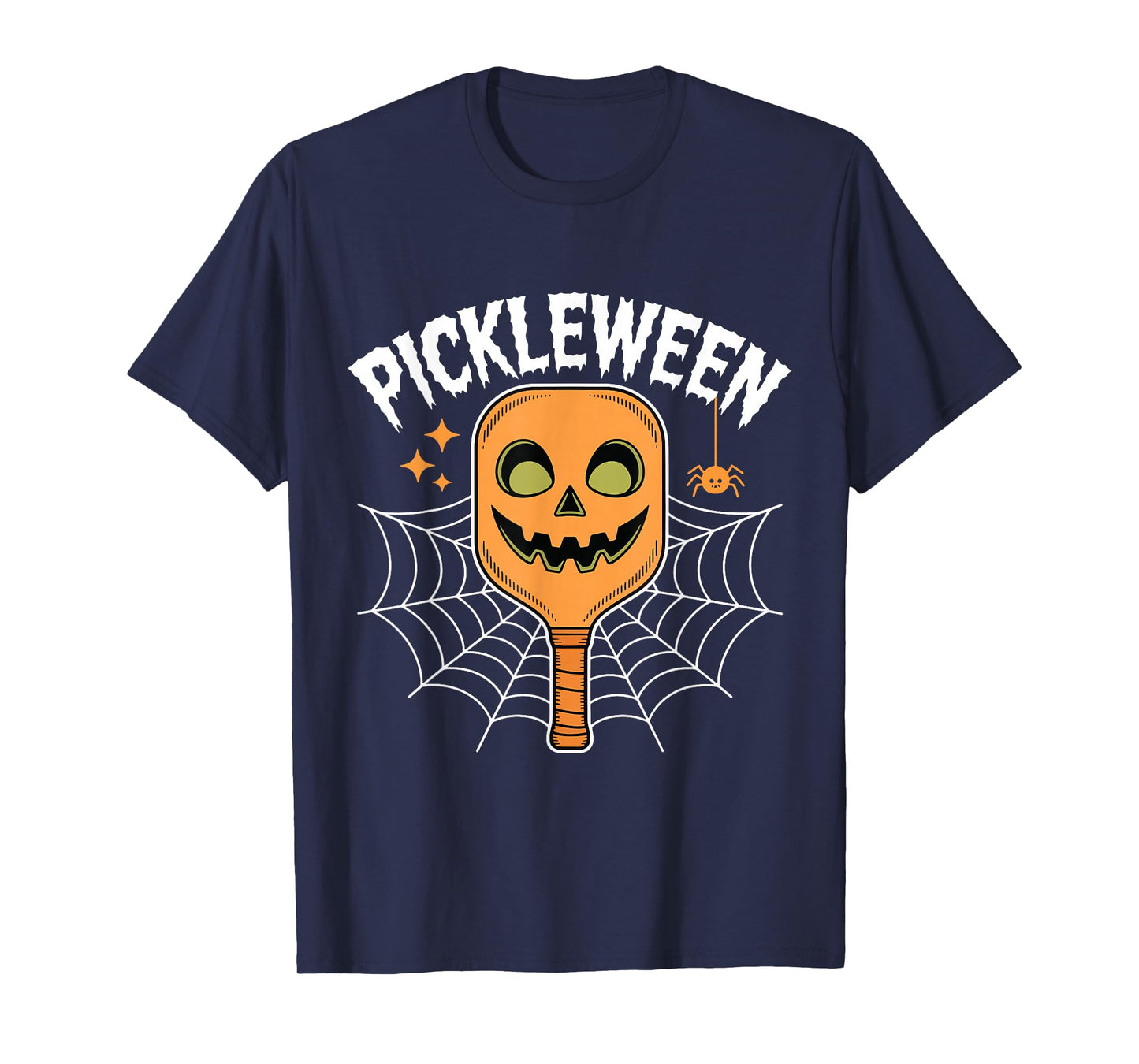 Pickleween Pumpkin Paddle Funny Pickleball Halloween T-Shirt