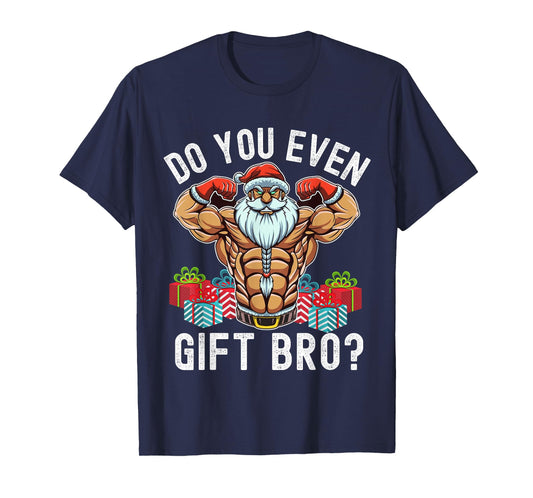 Weightlifting Bodybuilding Christmas Santa Christmas Workout T-Shirt
