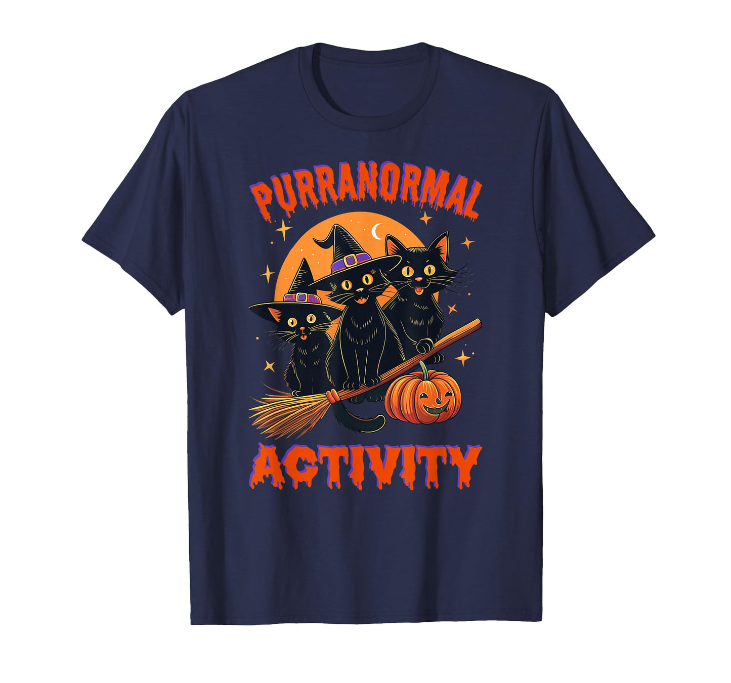 Purranormal Activity Funny Halloween Cat Mom T-Shirt