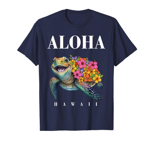 Hawaiian-Shirt Aloha Hawaii Sea Turtle Girl Women Youth Kids T-Shirt