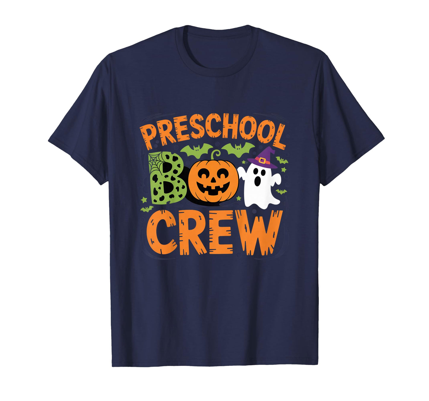 Preschool Boo Crew Halloween Matching Outfit Kids Teachers T-Shirt