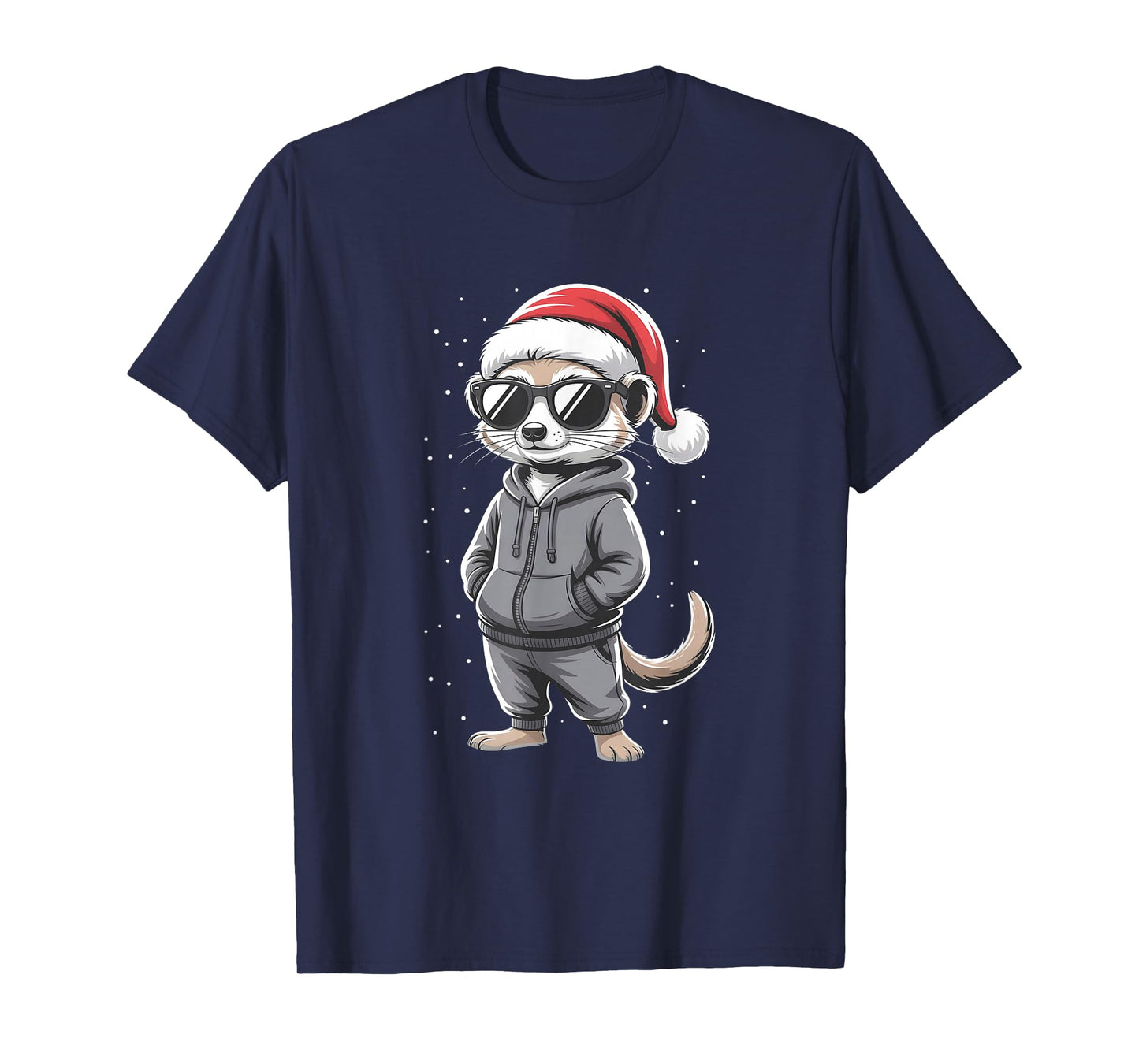 Meerkat in Sunglasses Cool Christmas T-Shirt