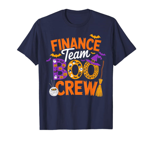 Finance Team Boo Crew Halloween Matching Spooky Outfit T-Shirt