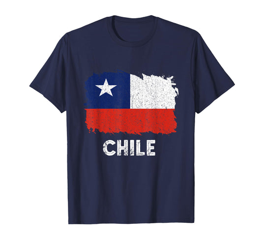 Chile Vintage Heart Chilean Flag Chilean Roots Chilean Pride T-Shirt