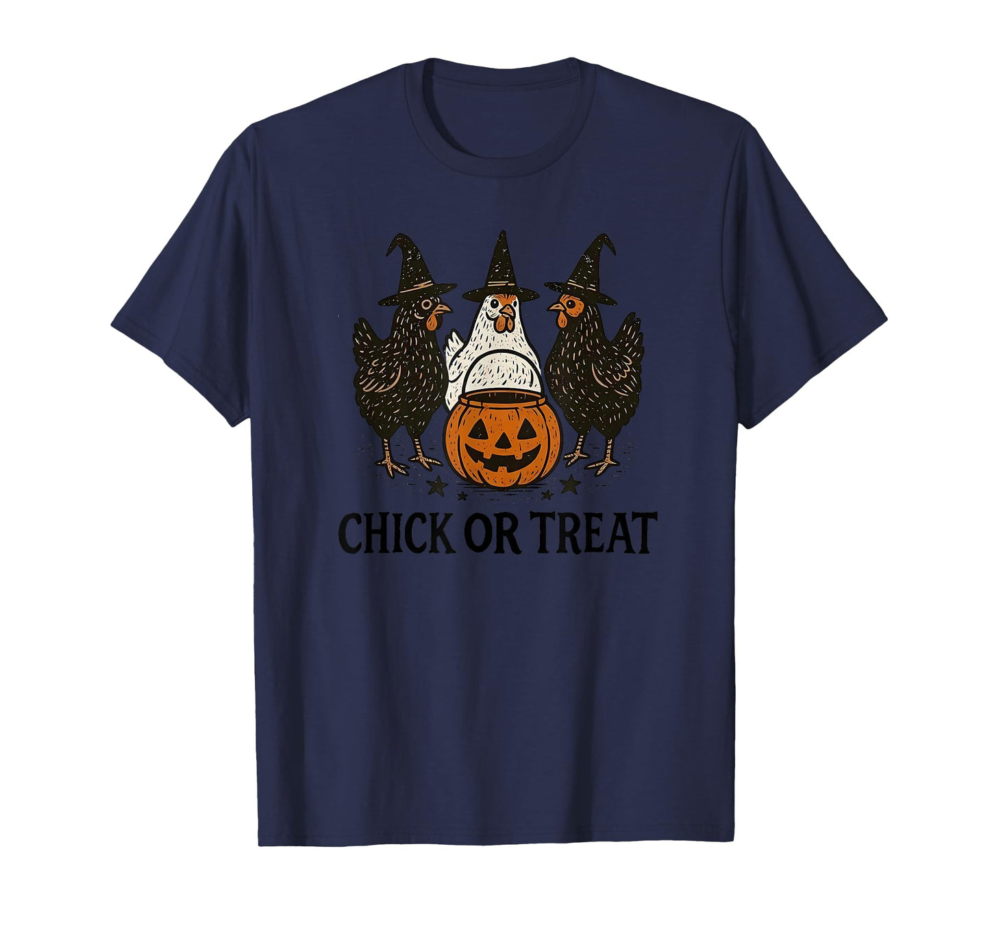 Chick Or Treat Halloween Pumpkin Ghost T-Shirt