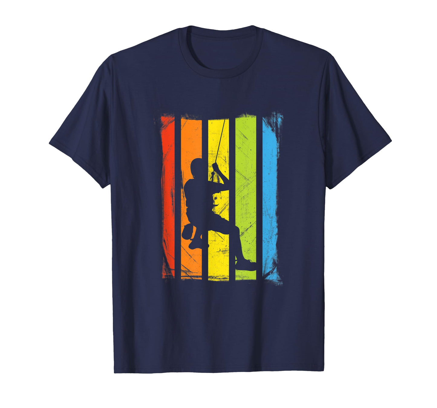 Rock Climbing TShirt | Rainbow Distressed Design