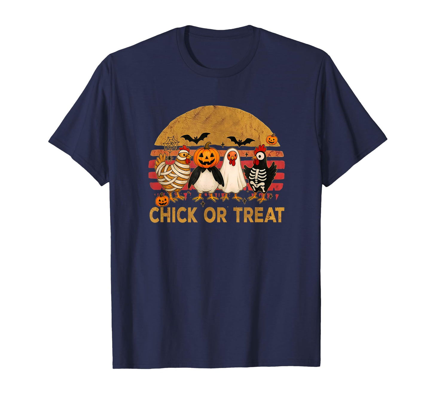Chick Or Treat Halloween Witch Spooky Chicken T-Shirt