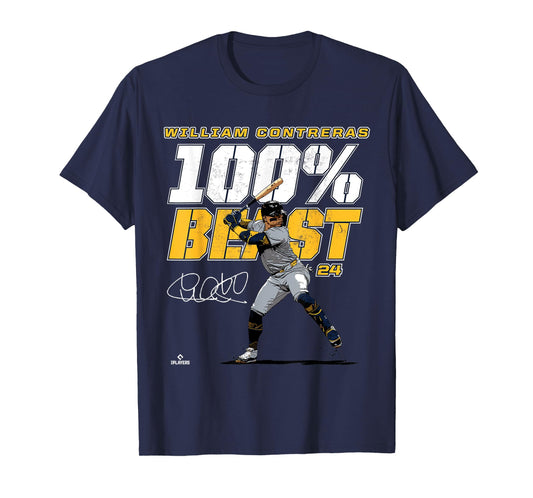 100% Beast William Contreras Milwaukee MLBPA T-Shirt