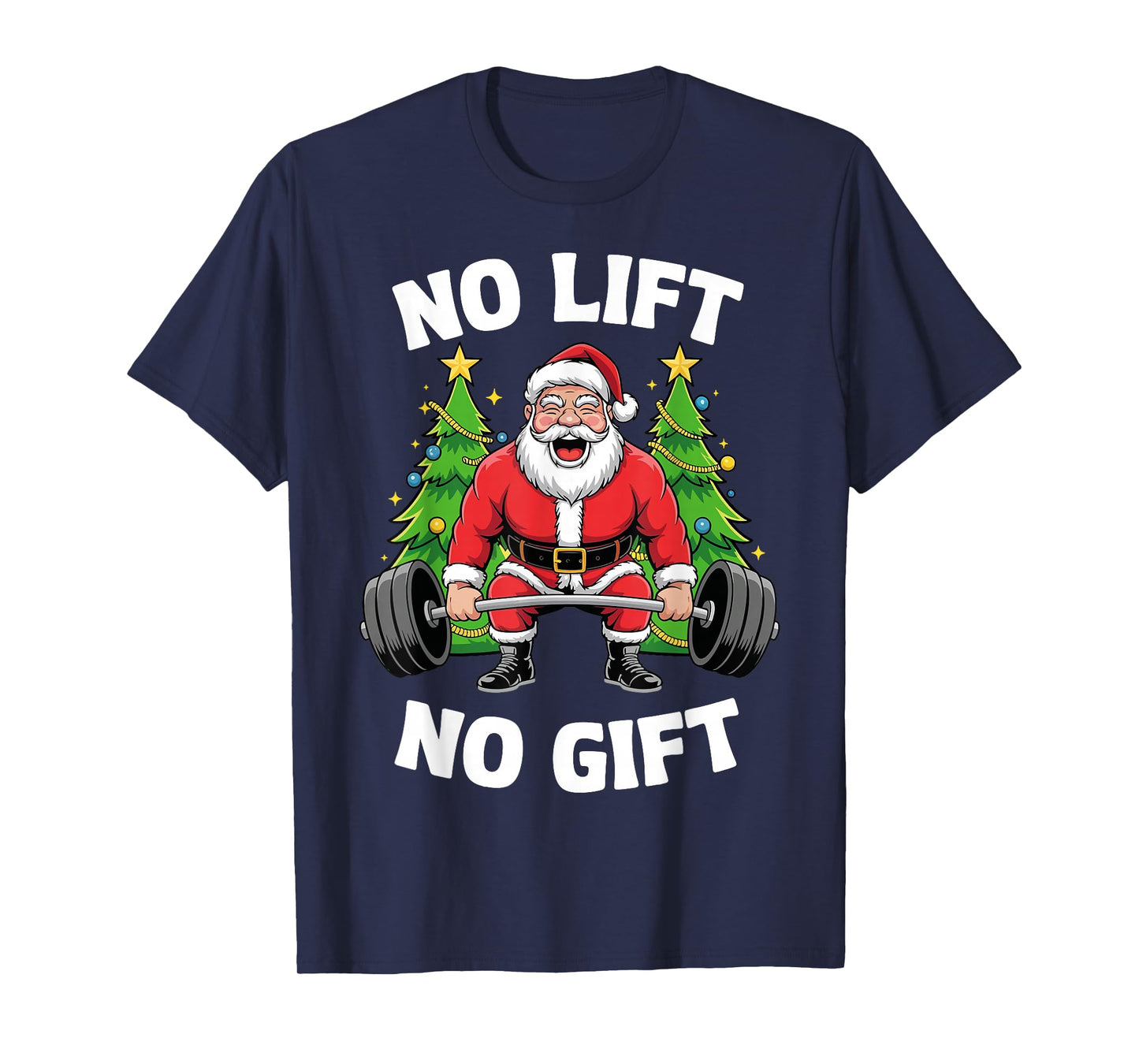 Funny Workout Santa Matching Family Christmas Gym Humor T-Shirt