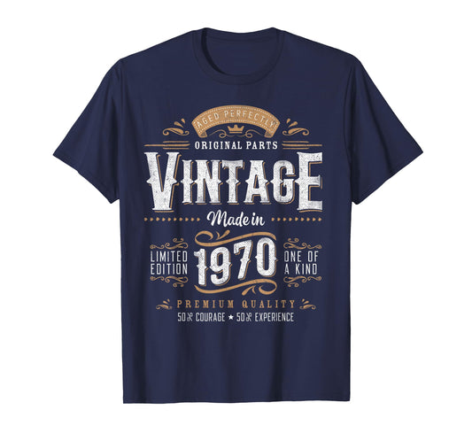 Vintage 1970 55th Birthday Gifts Women Men 55 Year Old T-Shirt
