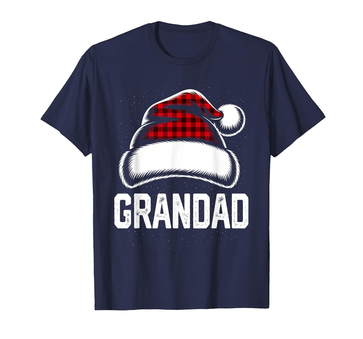 Grandad Santa Red Plaid Christmas Family Matching Pajamas T-Shirt