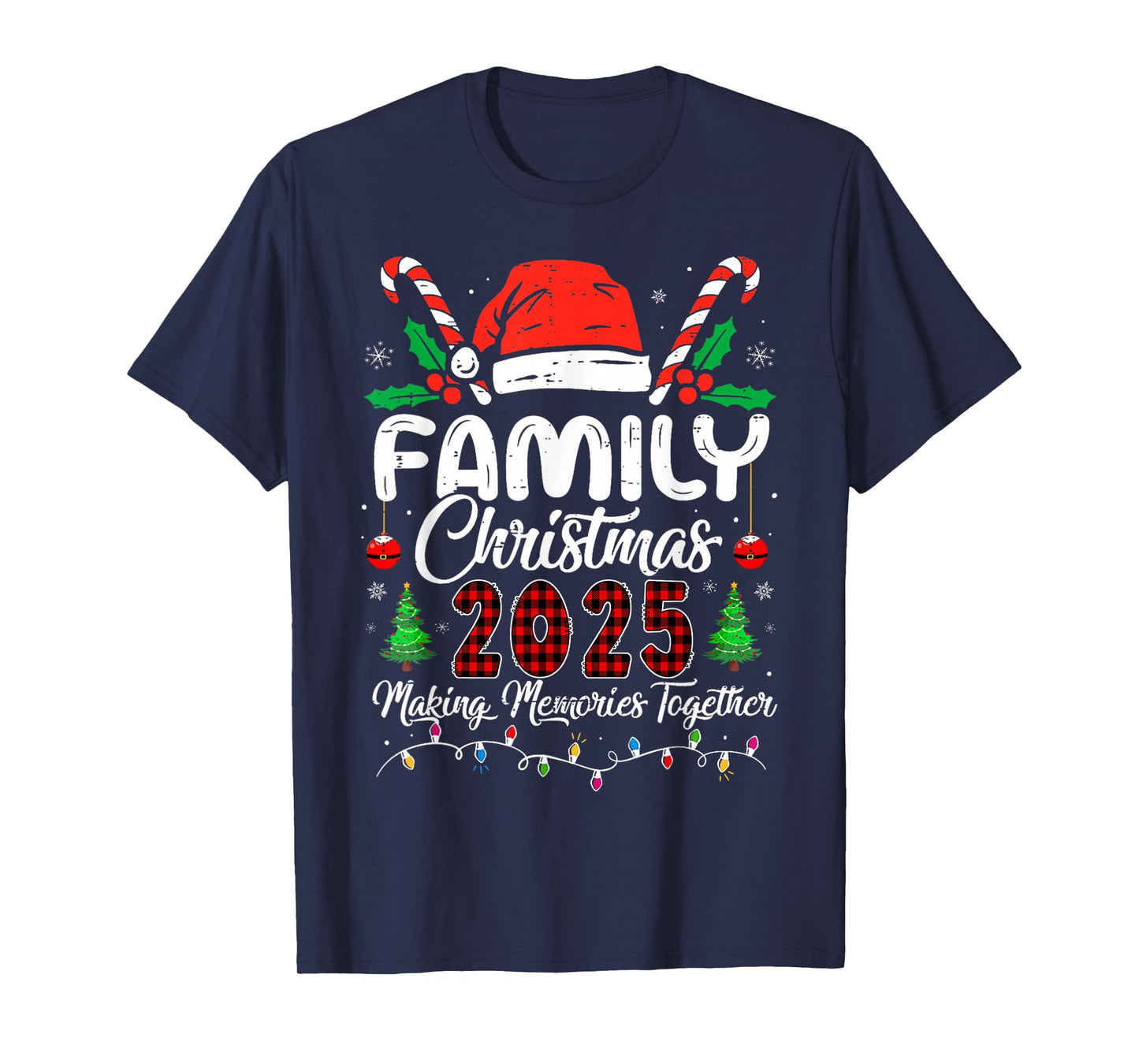Family Christmas 2025 Matching Squad Santa Elf Funny Xmas T-Shirt
