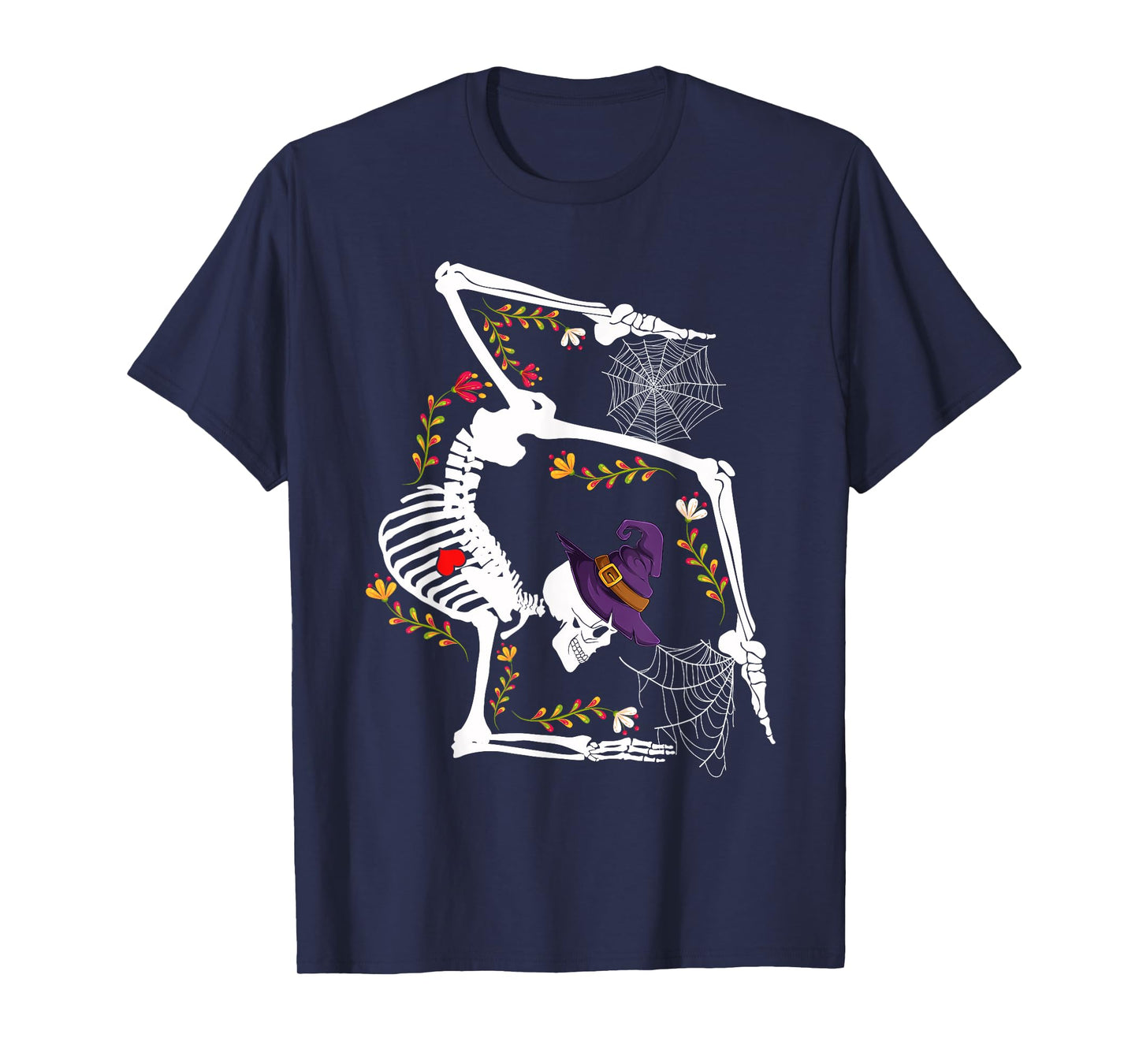 Skeleton Gymnast Lazy Halloween Costume Funny Gymnastics T-Shirt
