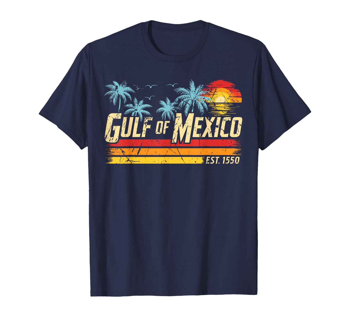 Gulf of Mexico Forever Retro Vintage Beach Mens Women T-Shirt