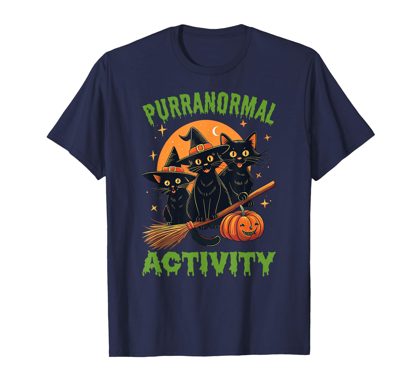 Purranormal Activity Funny Halloween Cat Mom T-Shirt
