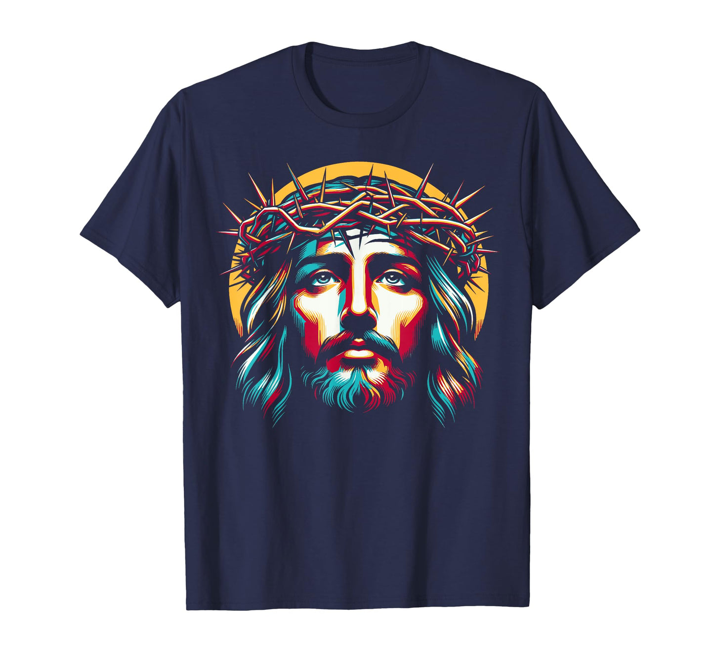 Jesus Christ Crown Of Thorns Religious Christian Faith T-Shirt