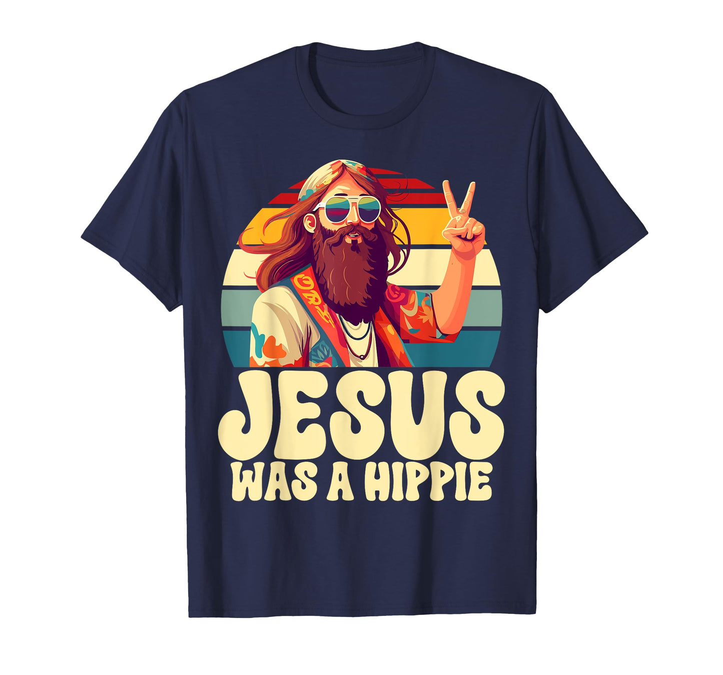 Jesus was a Hippie T-Shirt, Small, Black