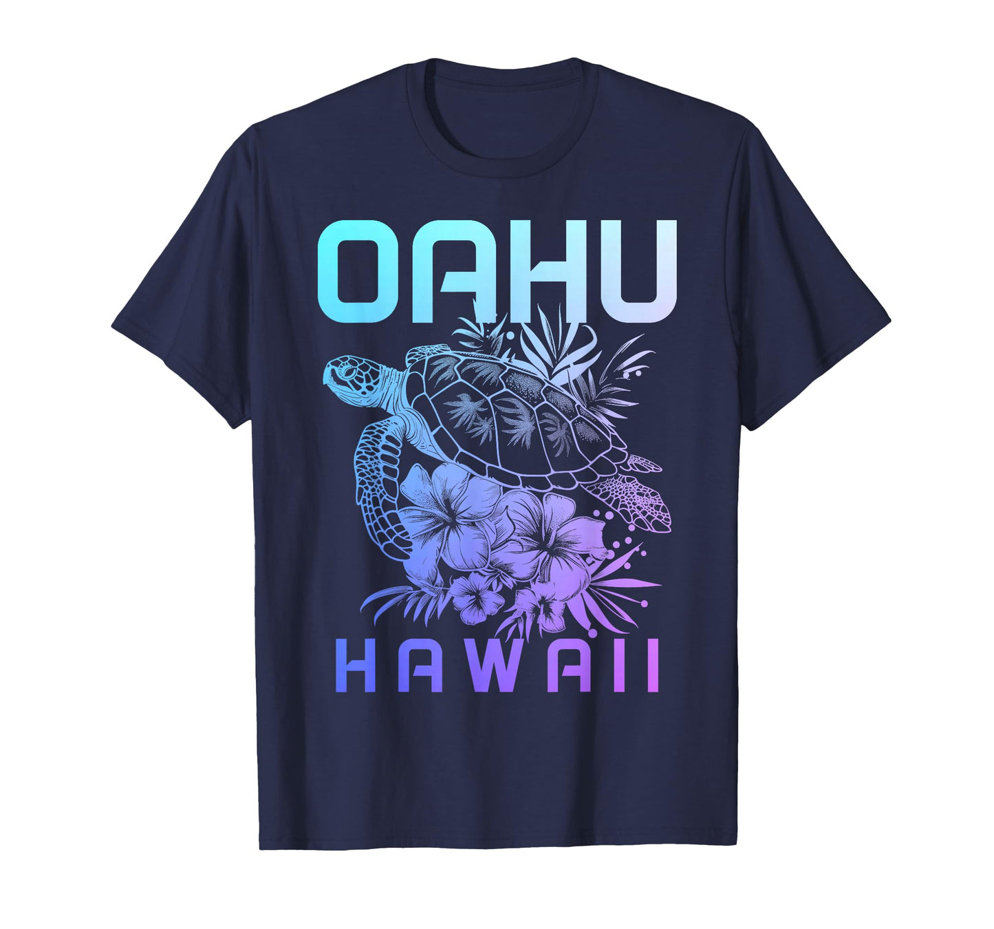 Oahu Hawaii Sea Turtle Hawaiian Surfer Souvenir T-Shirt