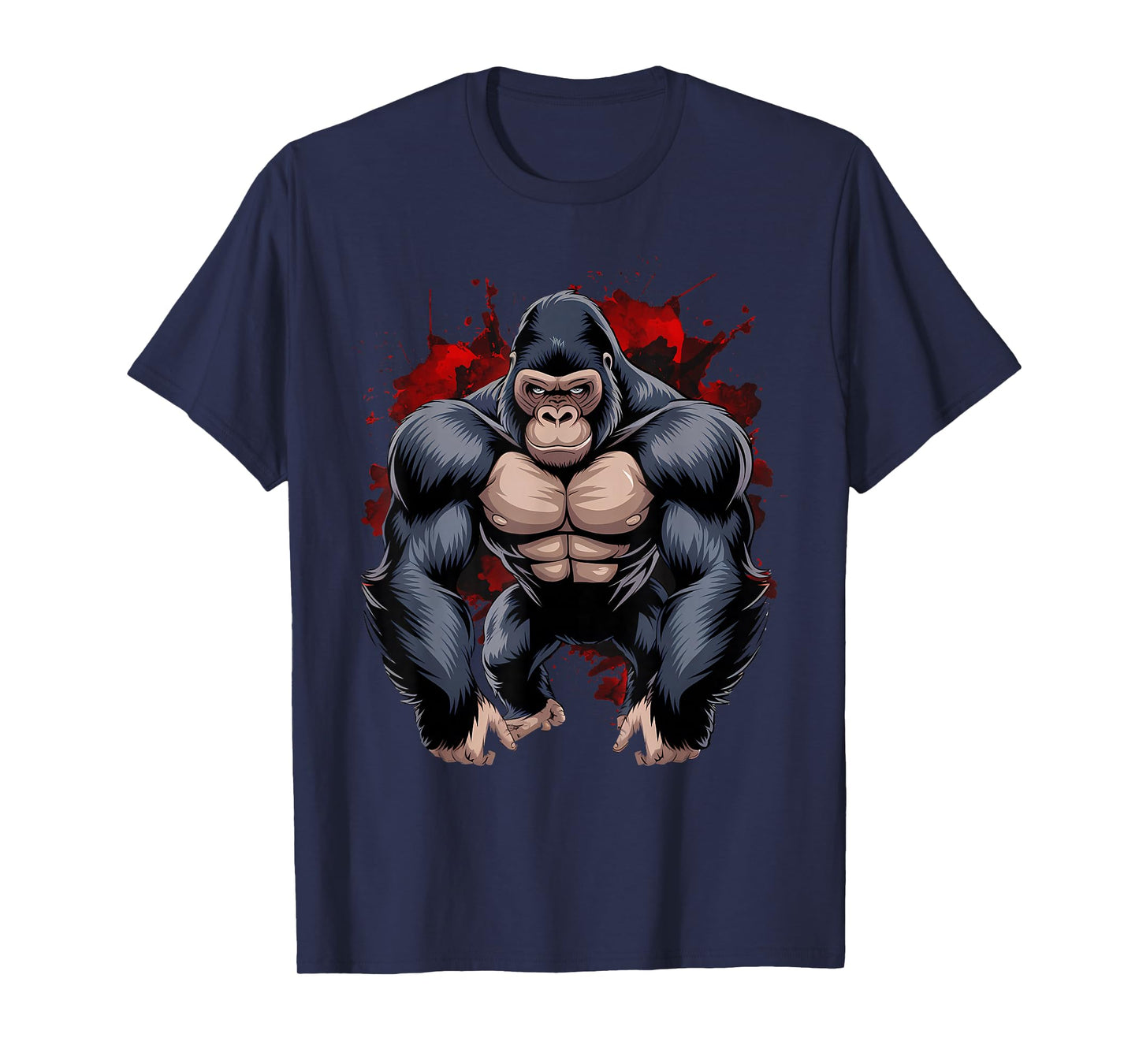Gorilla Face Angry Growling Scary Silverback Gorilla T-Shirt