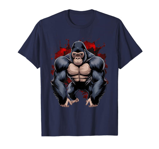 Gorilla Face Angry Growling Scary Silverback Gorilla T-Shirt
