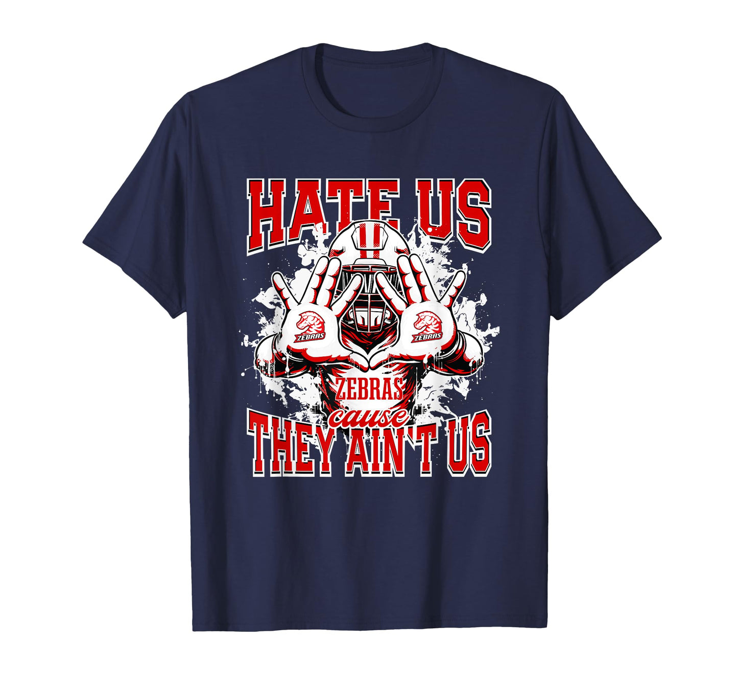 Claremore Zebras Logo Hate Us Cause They Ain't HS T-Shirt