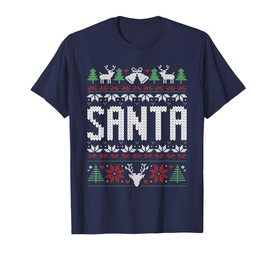 Santa I'm So Good Santa Came Twice Matching Couple Ugly Xmas T-Shirt