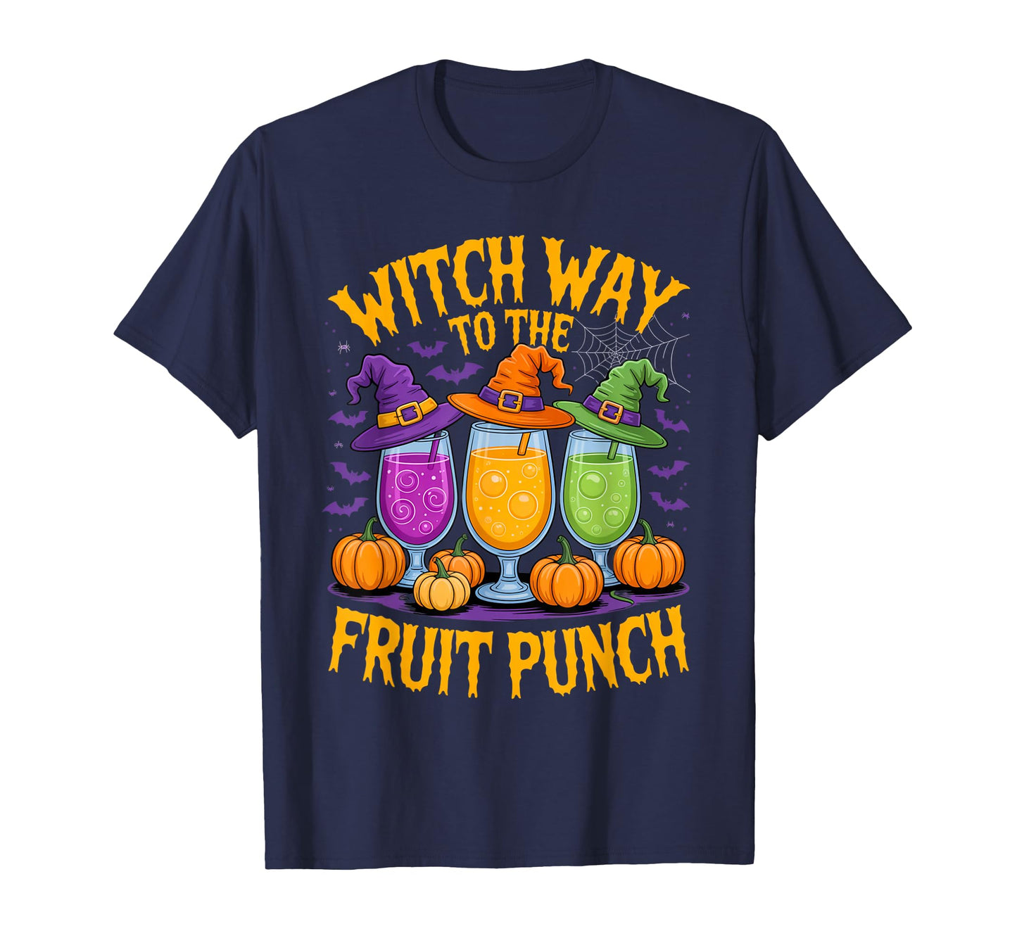 Witch Way to The Fruit Punch Funny Halloween Party Outfit T-Shirt