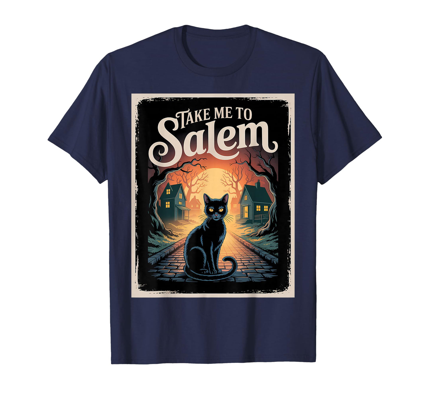 Take Me to Salem Black cat Spooky Outfit for Halloween T-Shirt