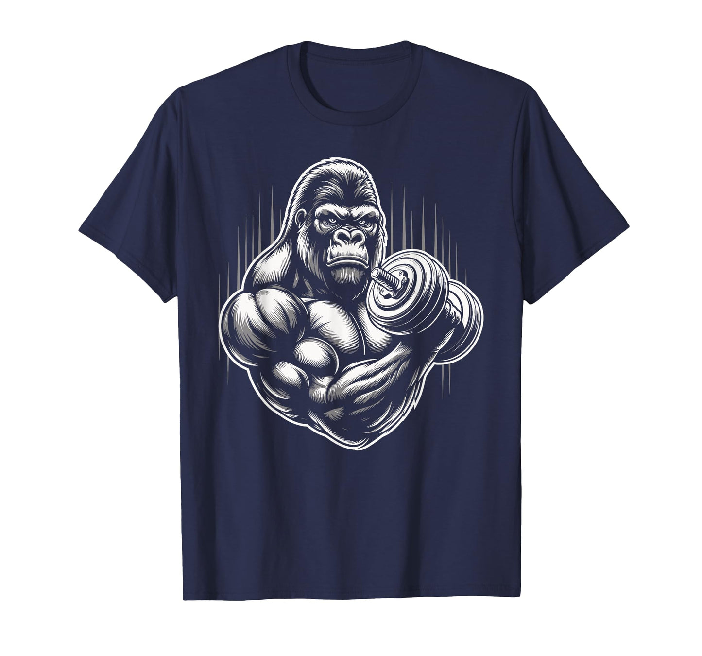 Gorilla Muscle Dumbbell Workout T-Shirt