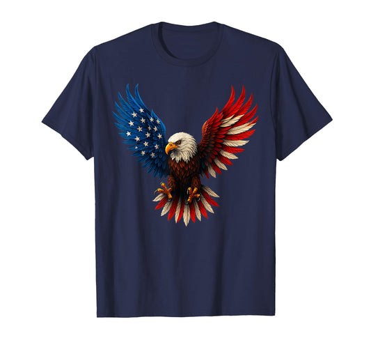 American Flag Bald Eagle Patriotic Eagle 4th of July USA T-Shirt