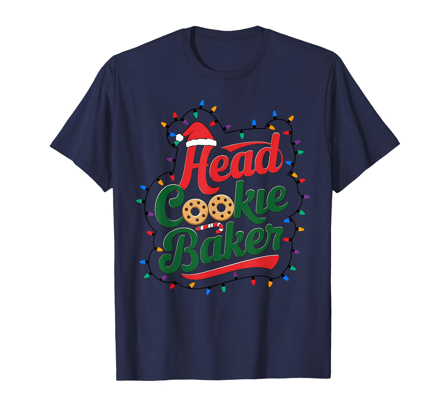 Head Cookie Baker Christmas Cookie Baking T-Shirt