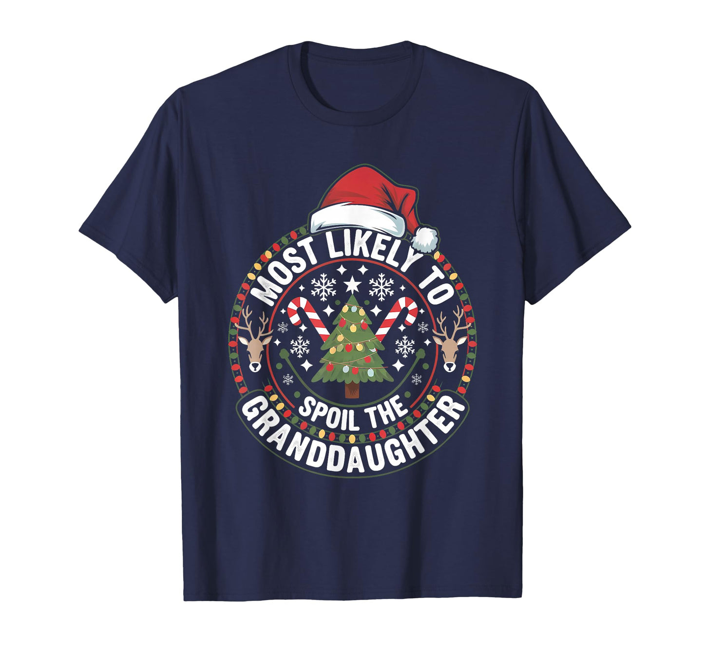 Most Likely to Spoil The Grandchildren Christmas Party Funny T-Shirt