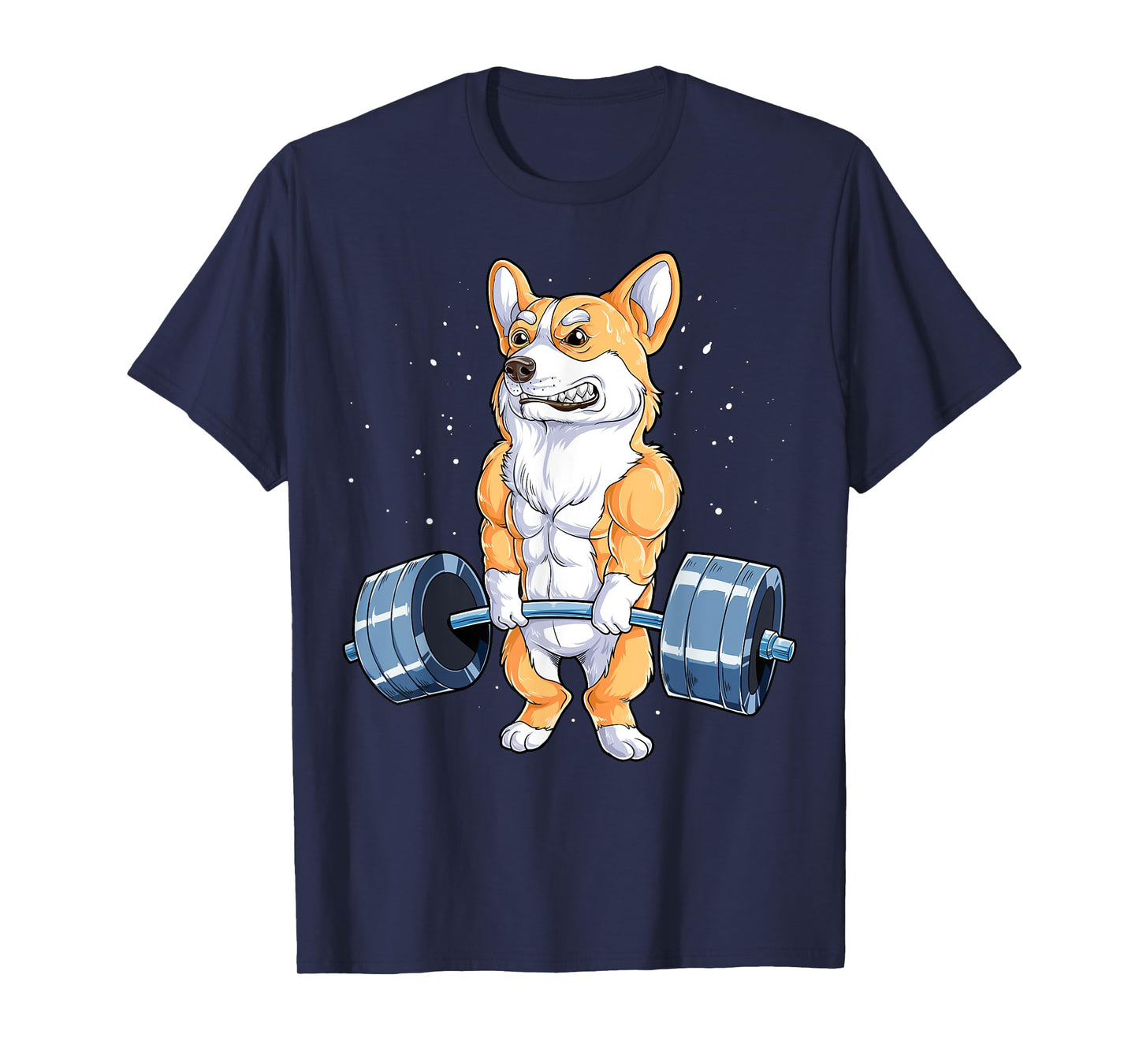 Corgi Weightlifting Funny Deadlift Men Fitness Gym Workout T-Shirt