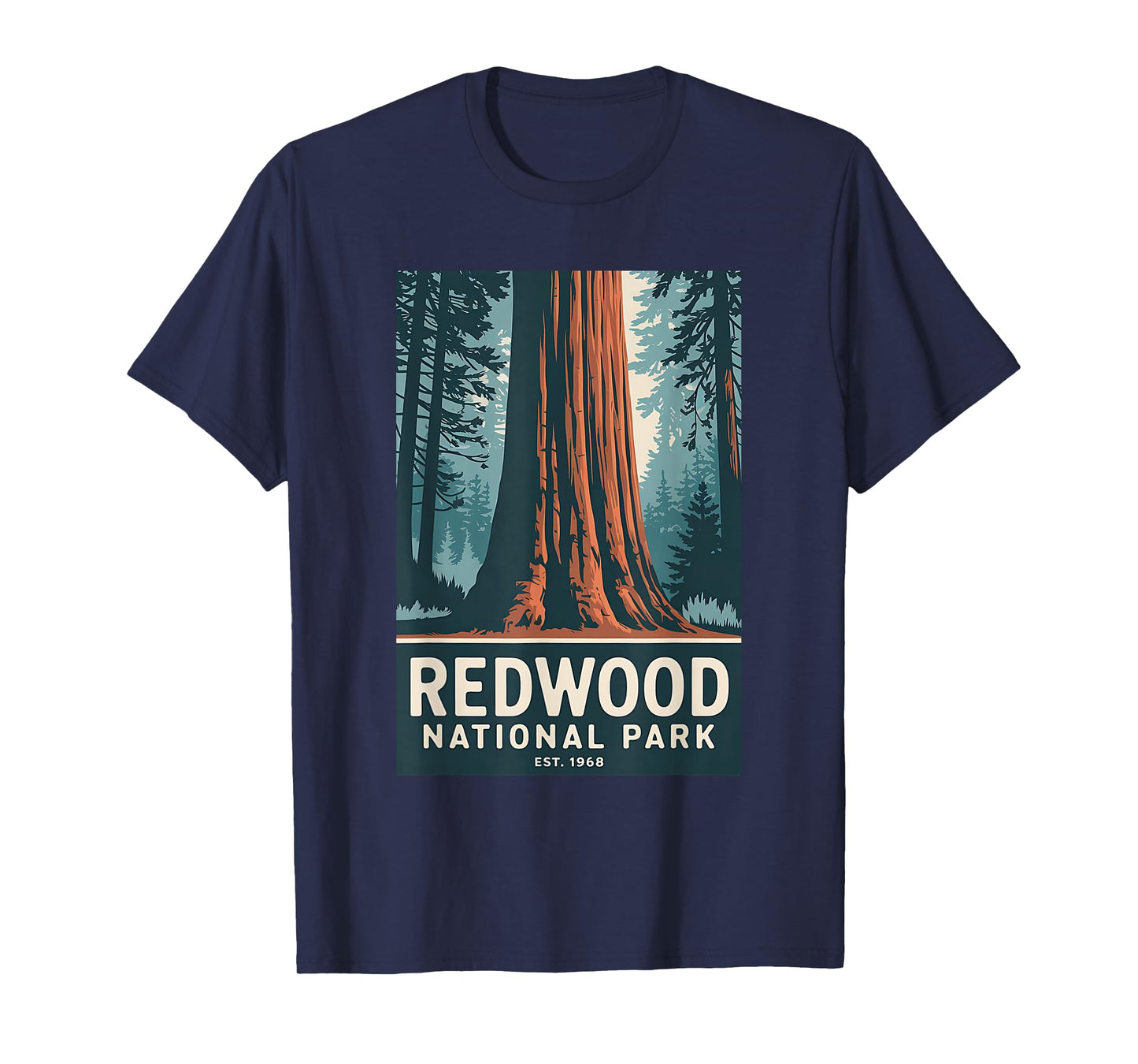 Redwood National Park Vintage Camping Hiking Men Women Kids T-Shirt