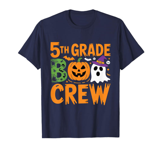 5th Grade Boo Crew Halloween School Family Celebrations T-Shirt