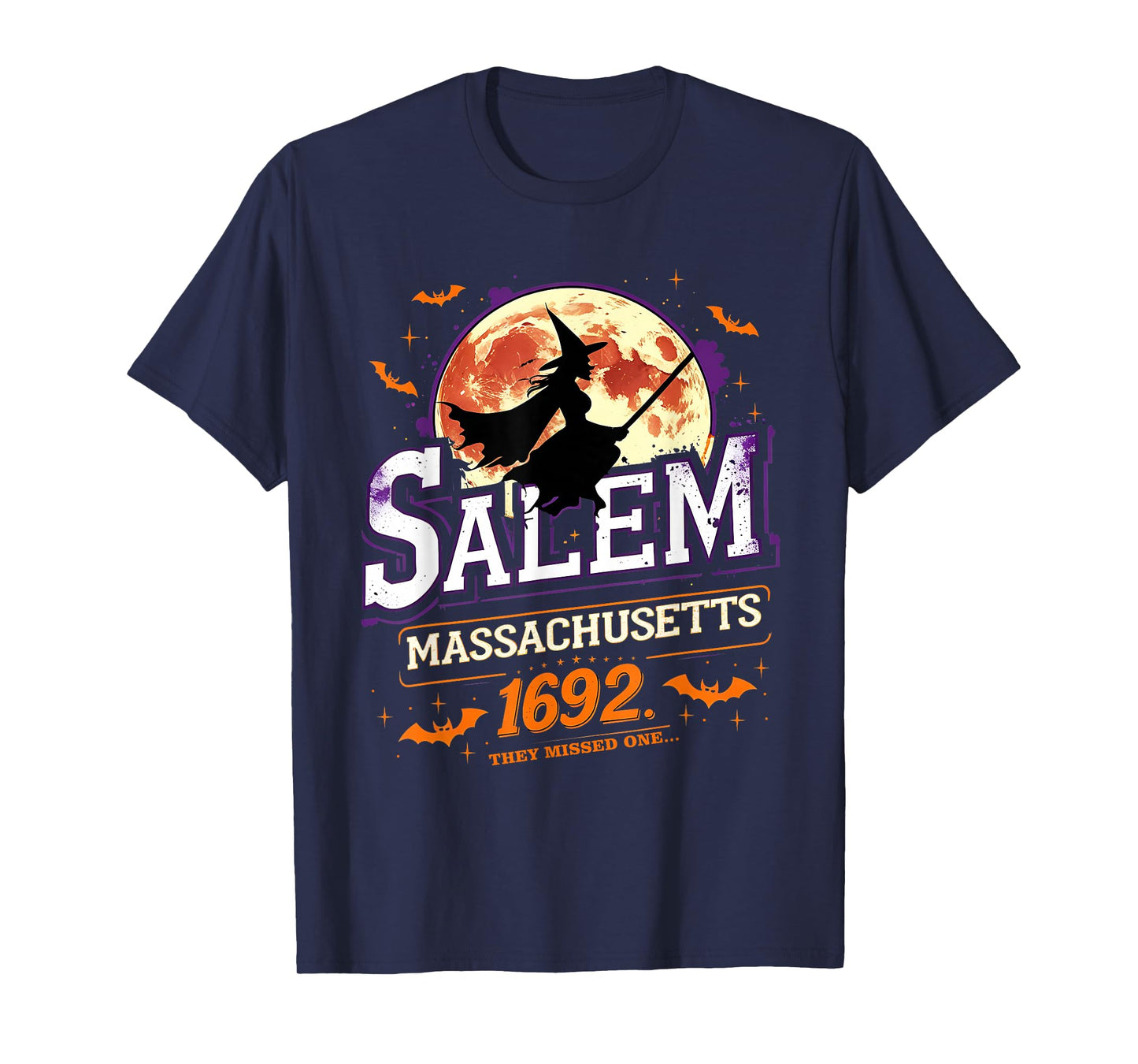 Salem 1692 Witch Retro Halloween Gothic Design T-Shirt