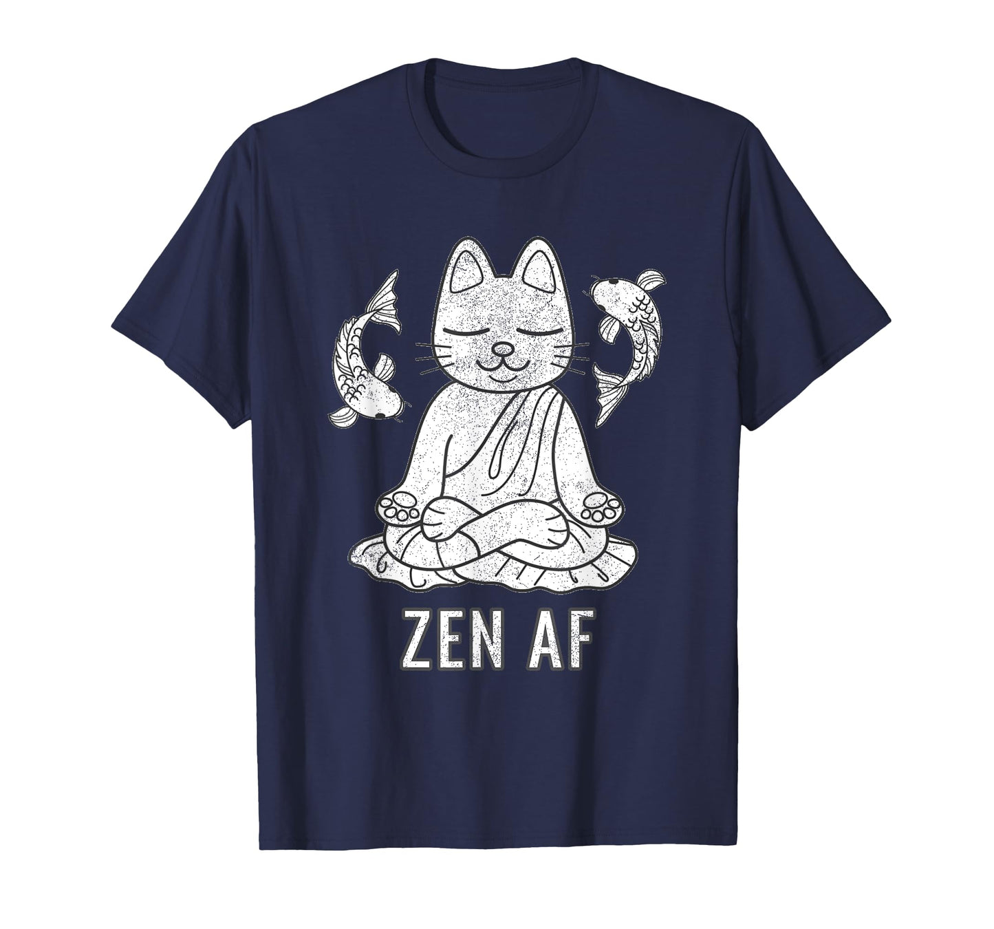 Zen AF Funny Meditating Cat Spiritual Yoga Gift For Women T-Shirt