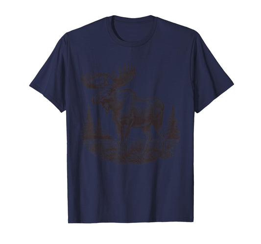 Moose Animal Vintage Moose T-Shirt