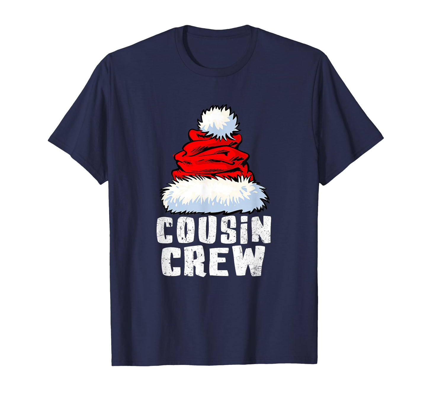 Cousin Crew Christmas Santa Hat Matching Family Pajamas Xmas T-Shirt