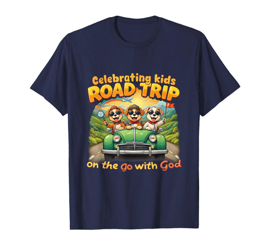 Kids On The Go Christian VBS 2025 Road Trip Celebrating T-Shirt