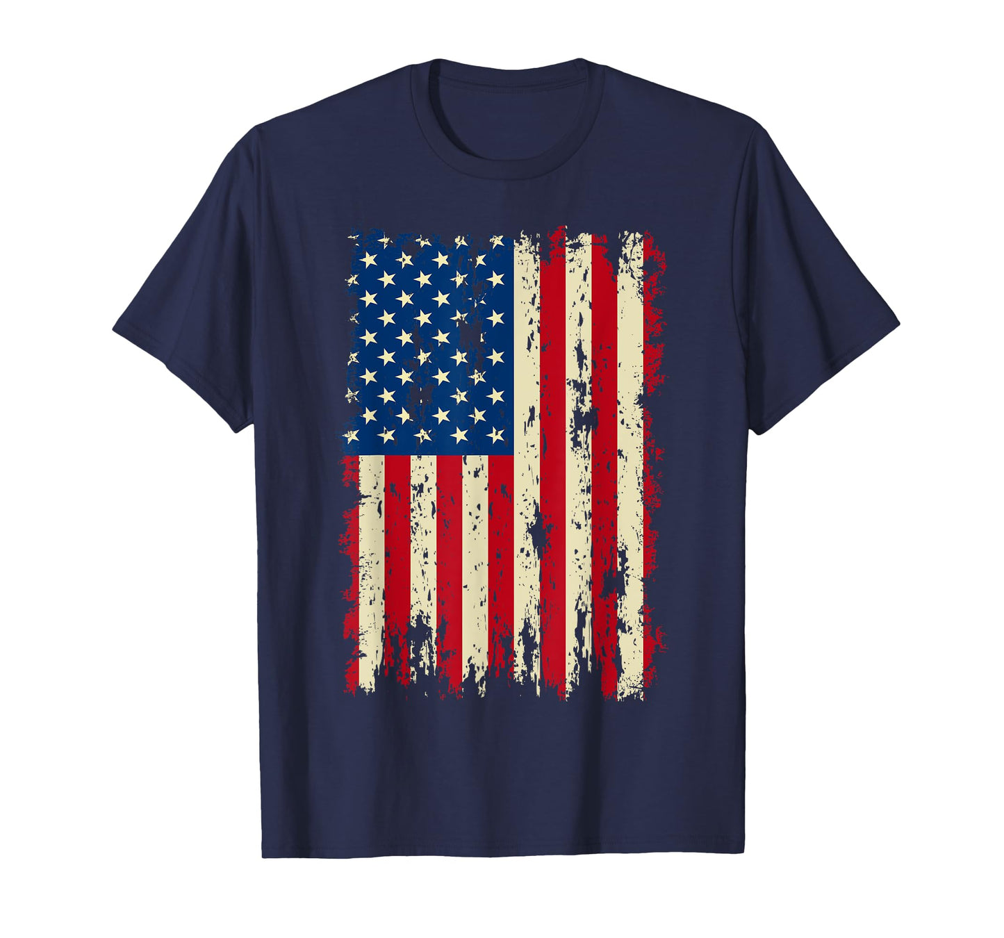 Vintage Distressed USA Flag Men's Patriotic American Flag T-Shirt
