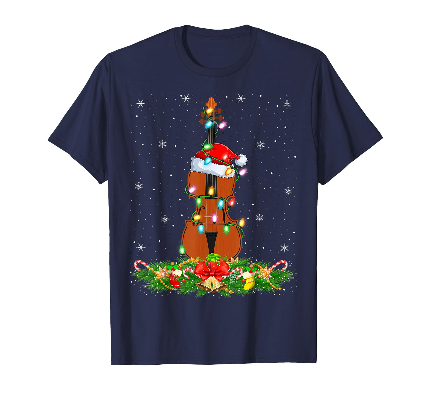 Cello Christmas Lights Cellist Musician Cello Player Xmas T-Shirt