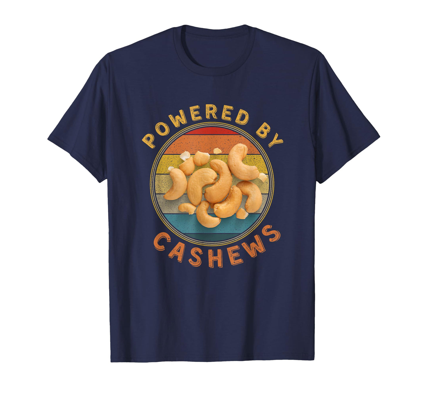Powered By Cashews Funny Retro Cashew Nuts Lover Costume T-Shirt
