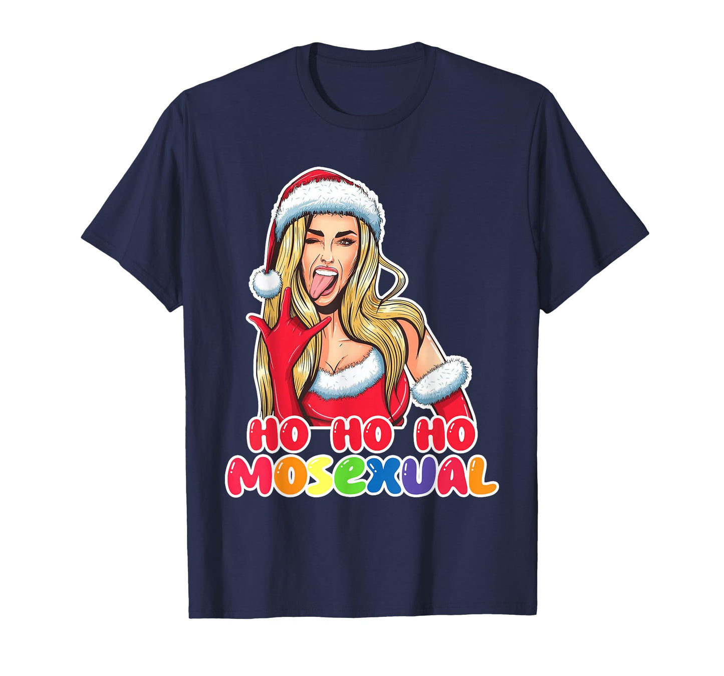 Funny Gay Pride Christmas LGBTQ Holiday Ugly Sweater Top T-Shirt