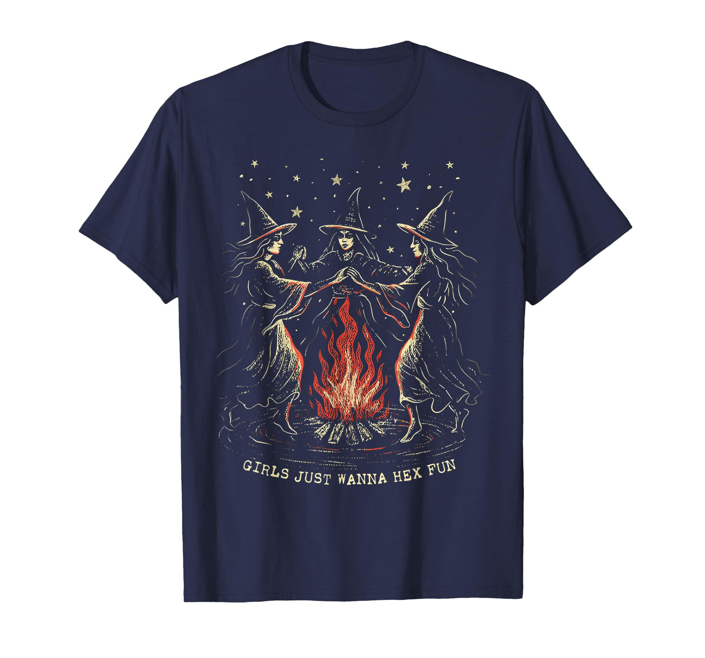 Girls Just Wanna Hex Fun Funny Witch Halloween T-Shirt