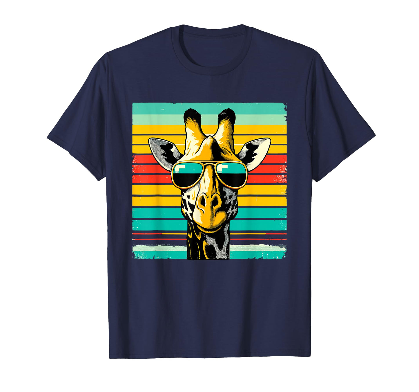 Cool Retro Giraffe Sunglasses T-Shirt