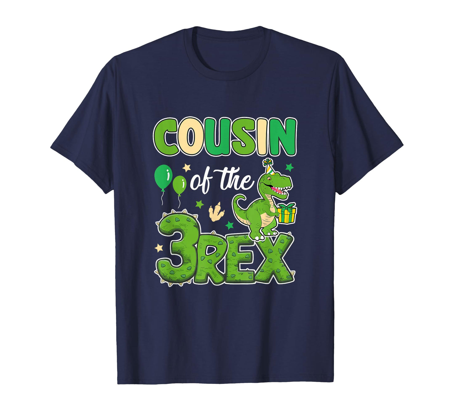 Cousin Of The Three Rex Birthday Dinosaur Family Matching T-Shirt